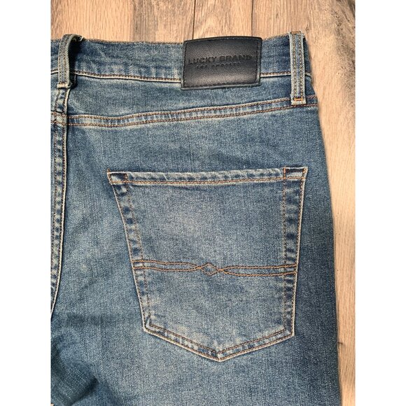 Lucky Brand Men’s 410 Athletic Slim 32 Waist 30 Inseam Blue Denim Jeans - Picture 5 of 7